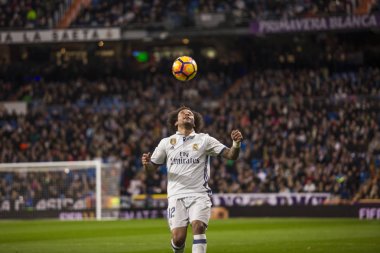 Madrid, İspanya - 1 Mart: Marcelo İspanyol socce bir maçta