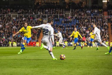 Madrid, İspanya - 1 Mart: Çifleşme İspanyol futbol m bir maçta