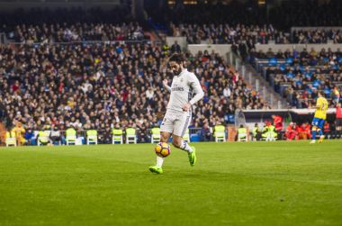 Madrid, İspanya - 1 Mart: Çifleşme İspanyol futbol m bir maçta