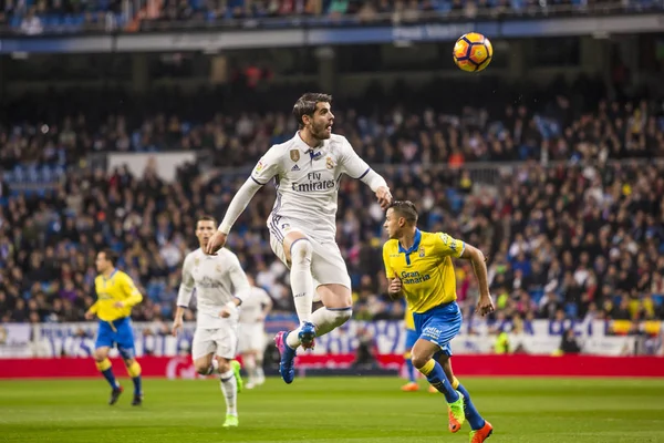 Madrid, Spanien - 1 mars: Morata i en match av den spanska fotboll — Stockfoto