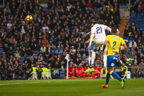 Madrid, Španělsko - 1. března: Morata v utkání o španělský fotbal — Stock fotografie