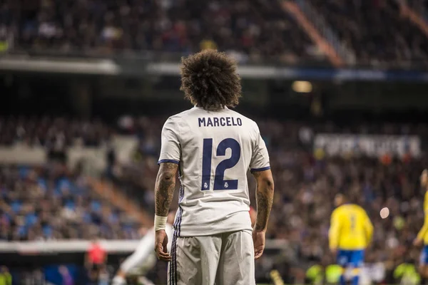 Madrid, İspanya - 1 Mart: Marcelo İspanyol socce bir maçta — Stok fotoğraf