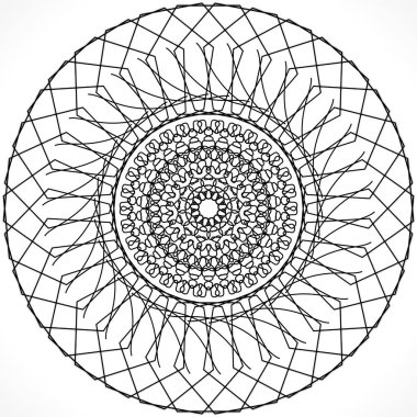 Beyaz arka planda siyah süsleme