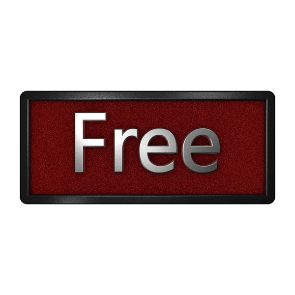 Icona con iscrizione "Free". Illustrazione grafica isolata. rendering 3d . — Foto Stock