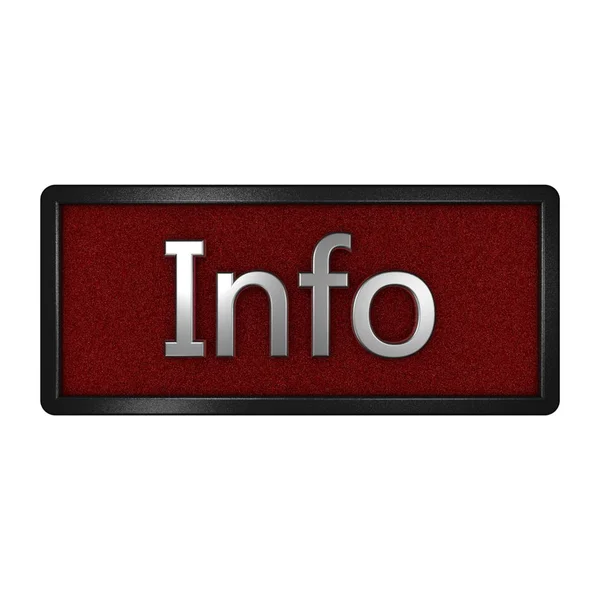 Symbol "Info". Grafische Darstellung. 3D-Darstellung — Stockfoto