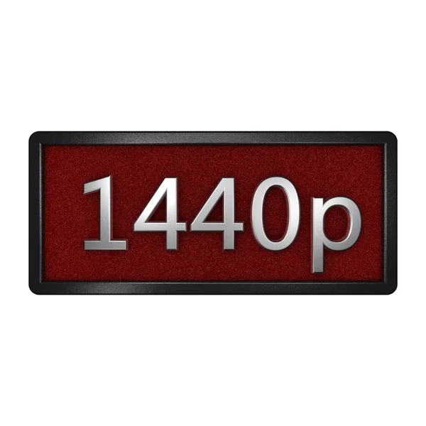 Icon "1440p". Video quality. Isolated graphic illustration. 3D rendering — Stock Photo, Image