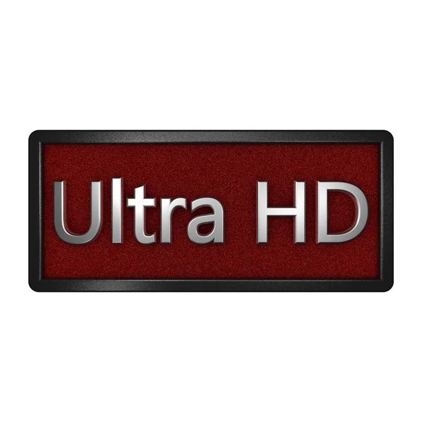 Icono "Ultra HD". Calidad de vídeo. Ilustración gráfica aislada. Renderizado 3D — Foto de Stock