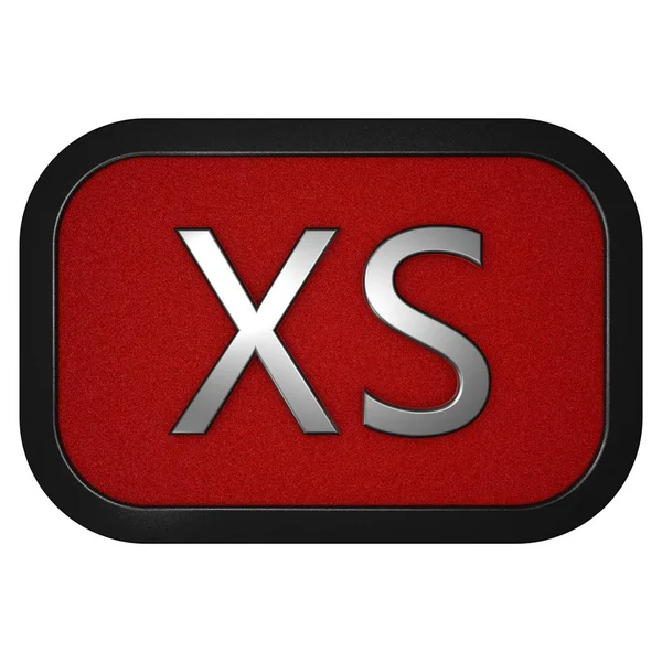 Rozmiar ikony "Xs". Graficzny ilustracja na białym tle. renderowania 3D — Zdjęcie stockowe