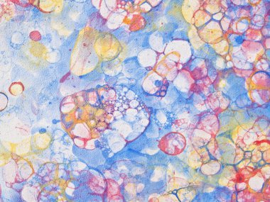 kabarcıklar suluboya çocukça