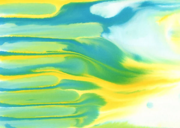 Желтый зеленый синий белый акварельный фон — стоковое фото