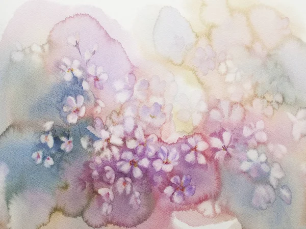 Sakura fiore nuvole di acquerello — Foto Stock