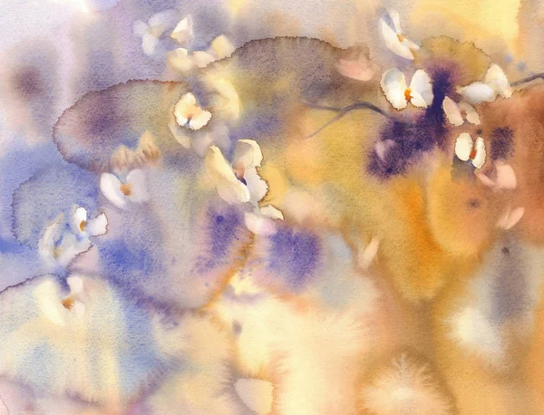 Beyaz Orkide suluboya