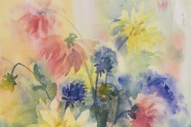 renk dahlias suluboya
