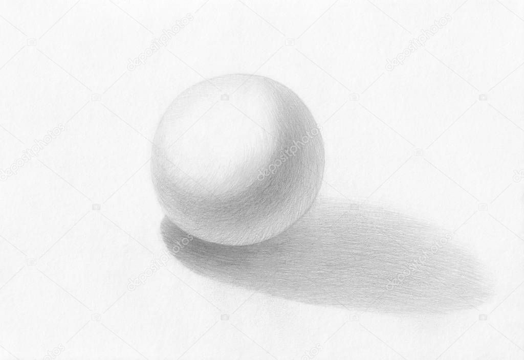 Sphere pencil drawing