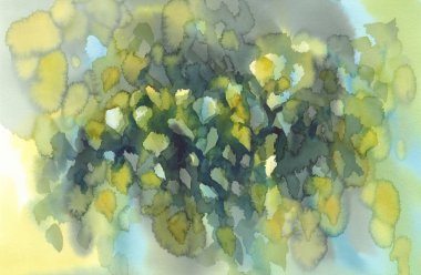 suluboya arka plan yeşil huş ağacı yaprakları