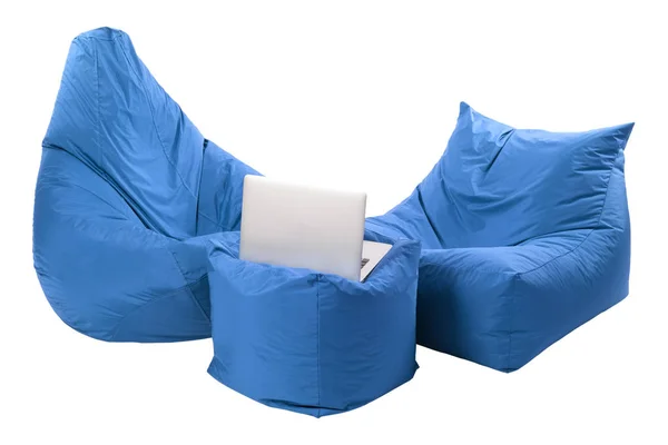 Κάθισμα beanbag που απομονώνονται σε λευκό φόντο — Φωτογραφία Αρχείου