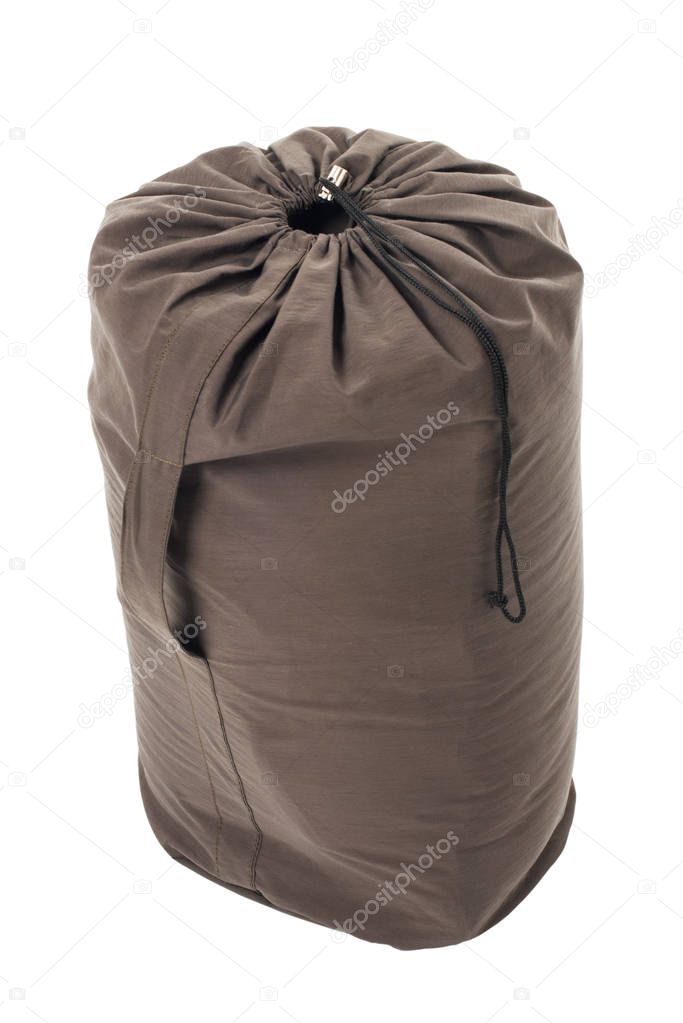 Brown seeping Bag isolated on a white background