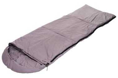 Beyaz bir arka plan üzerinde izole uyku tulumu