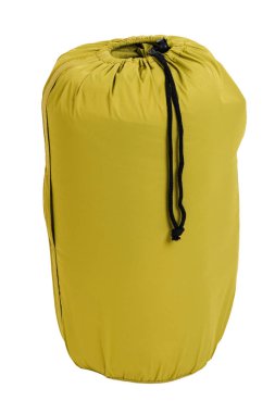 Beyaz bir arka plan üzerinde izole uyku tulumu