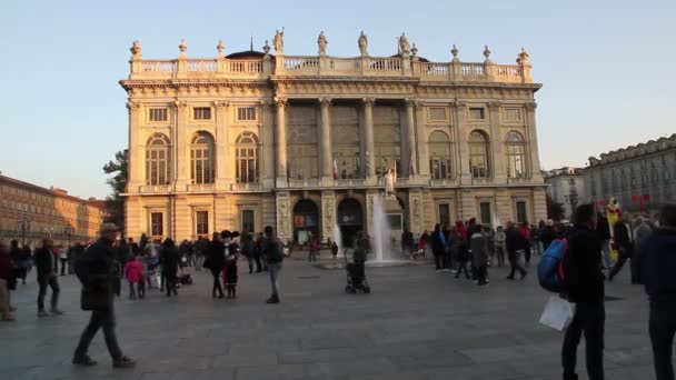 Madamský Palác Torinu Itálie — Stock video