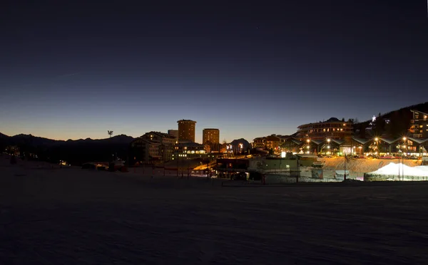 Gece - Torino İtalya Sestriere — Stok fotoğraf