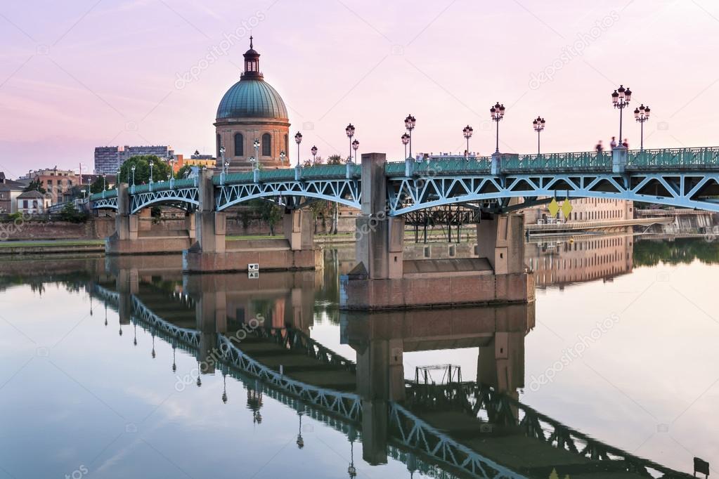 Saint-Pierre Bridge in sunset