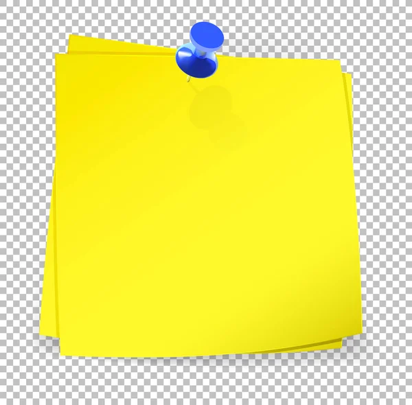 Notes collantes colorées attachées avec une broche bleue sur le dos transparent — Image vectorielle