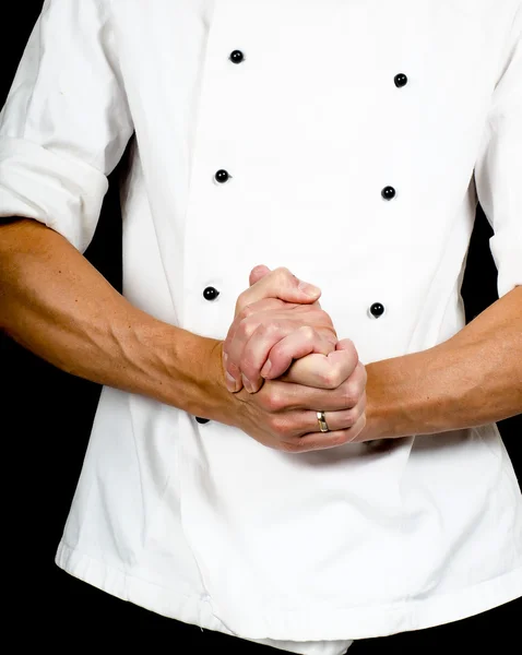 Chef professionista con un gesto di mano — Foto Stock