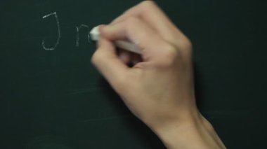 Bir tahtaya yazma kişi: 
