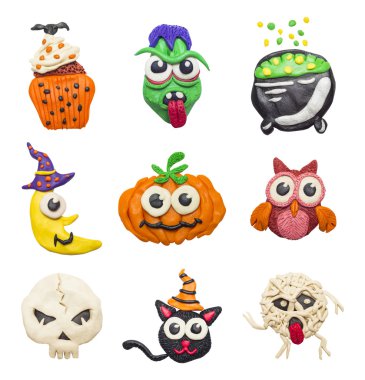 Renkli Cadılar Bayramı öğeleri