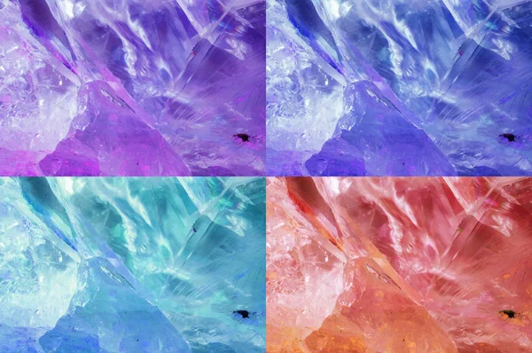 Set of quartz crystal textures — Stock Photo, Image