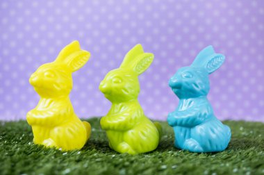 Renkli Paskalya tavşanları