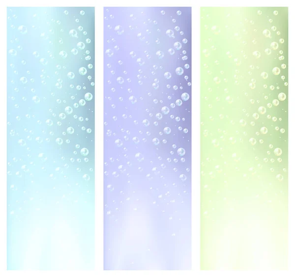 Water bubbels banners — Stockvector