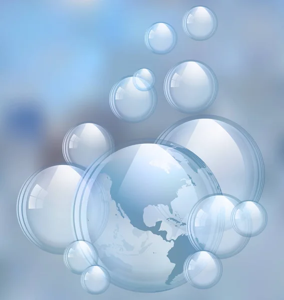 Vektorové mýdlové bubliny — Stockový vektor