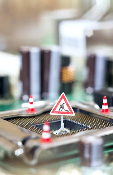 Motherboard repairing concept — Stock Photo, Image