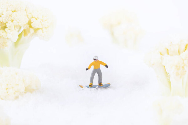 Snowboarding toy man