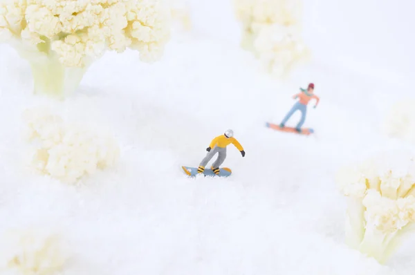 Snowboarding hračka lidí — Stock fotografie