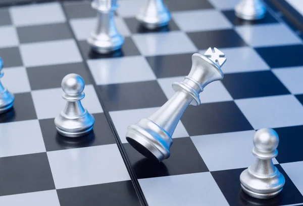 Conceptual Photo Chess Pieces Chessboard Business Law Political Concept Selective — Stock Photo, Image