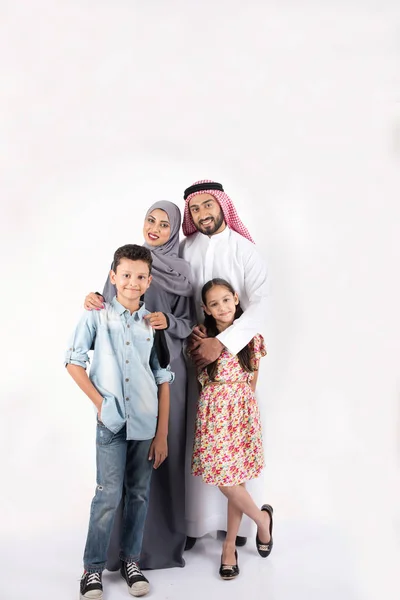 Arab family parents with their kids — Stock Photo, Image