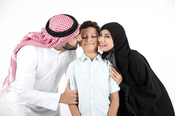 Arab Family White Background — Stock Photo, Image