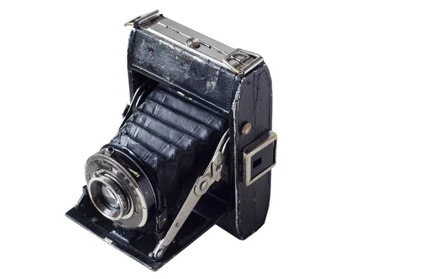 Oude zwarte retro camera — Stockfoto