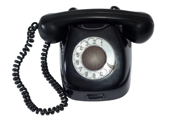 Oude zwarte retro telefoon — Stockfoto