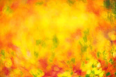 Soyut doğa görüntüsünün canlı kırmızı ve sarı renkli resmi