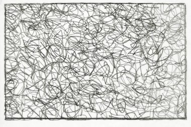 Beyaz kağıttaki siyah çizgiler.