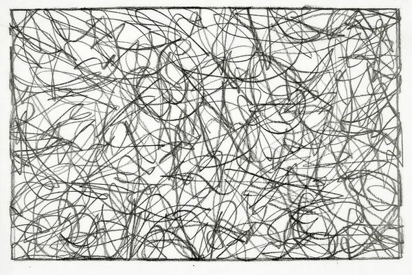 Černé abstraktní čáry na bílém papíru — Stock fotografie