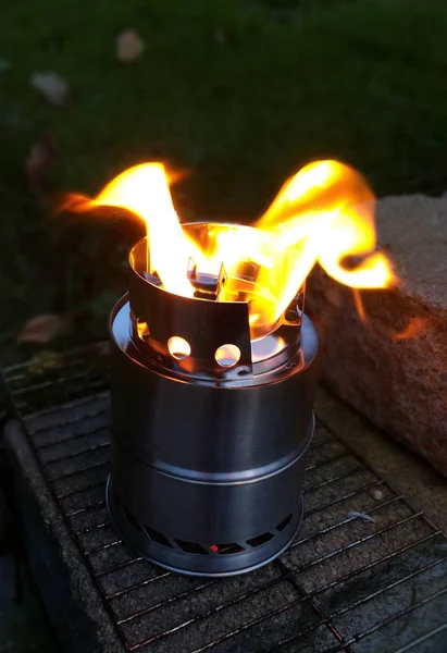 Estufa de camping quemador — Foto de Stock