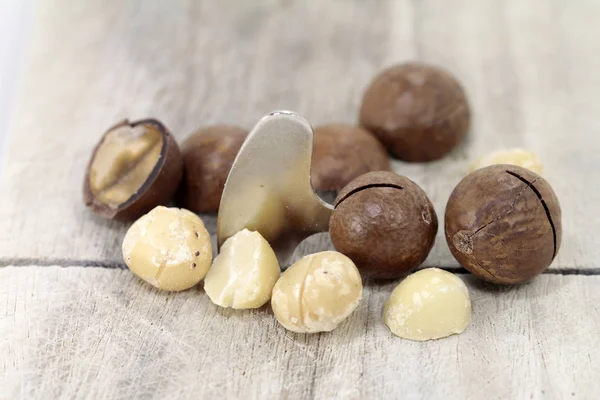 Nueces Macadamia Corta Distancia —  Fotos de Stock
