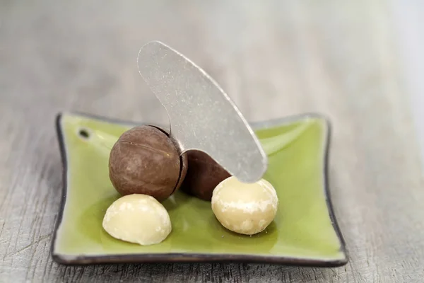 Macadamia Nuts Close Range — 스톡 사진