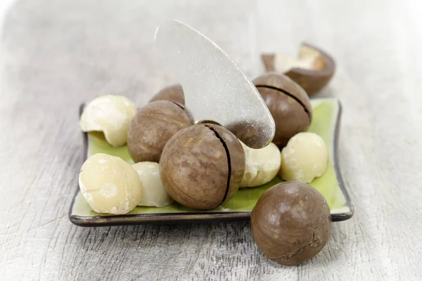 Noci Macadamia Distanza Ravvicinata — Foto Stock