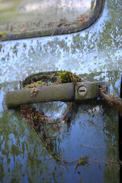 Dissolvant Voiture Dans Cimetière Voiture — Photo